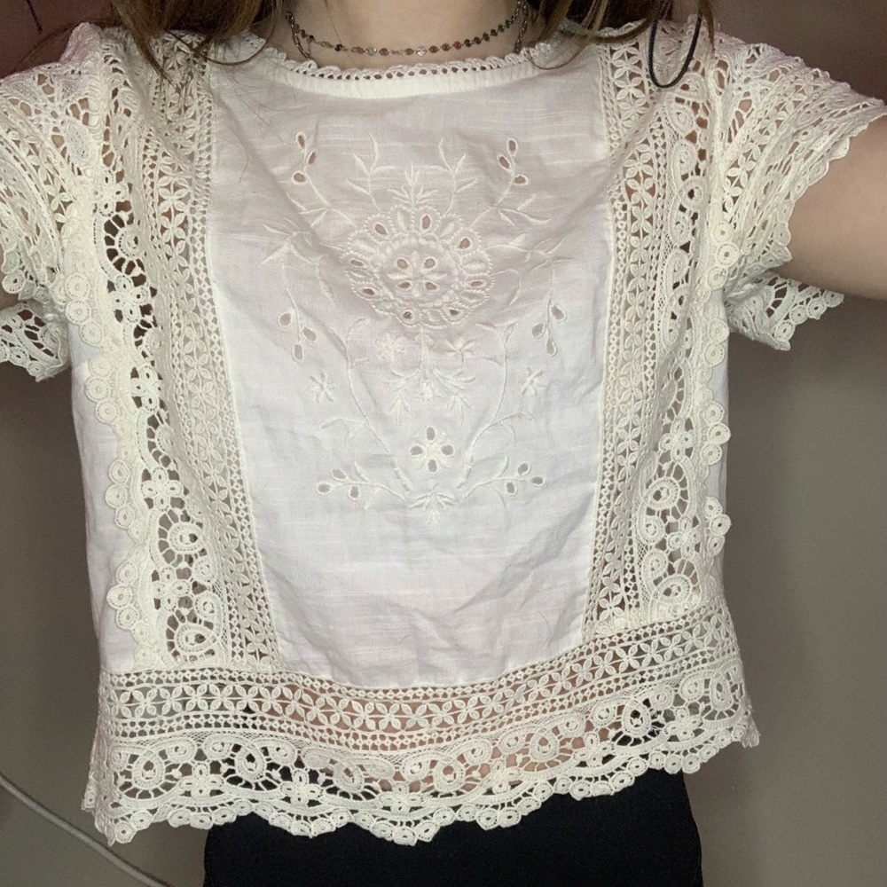 White Lace Tee